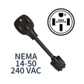 RIYS nema 14-50 plug adapter for tesla model s, 3, x, y ev charger extension cable connection tesla nema adapter gen 2