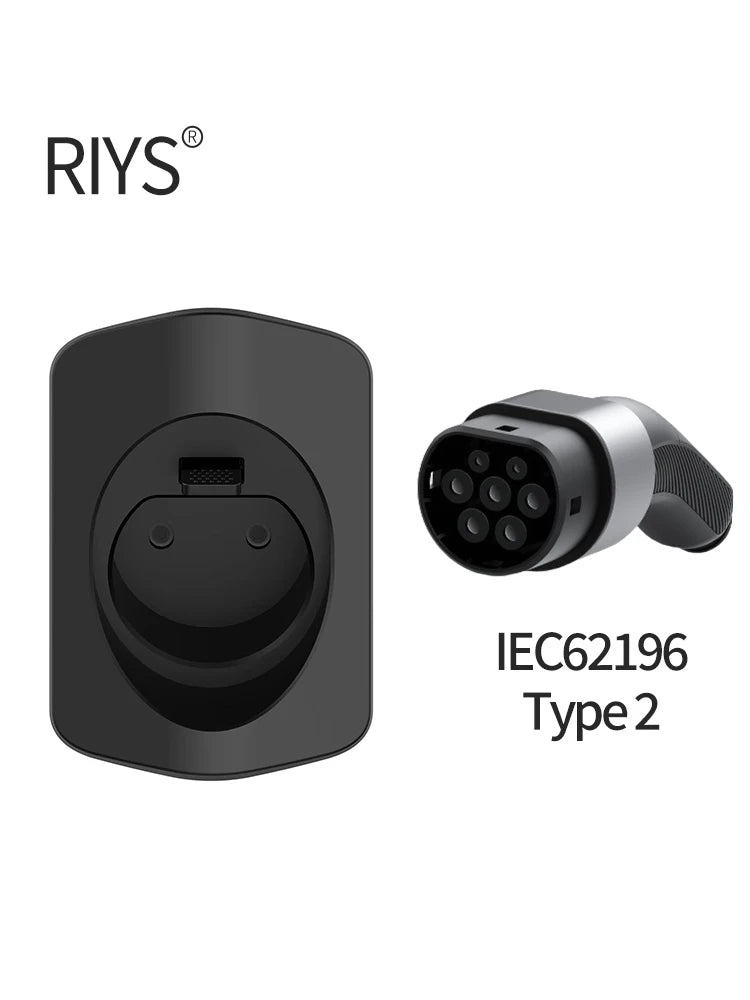 Type 2 EV Charger Holder, Stylish, IEC62196-2, Charging Cable Organizer, Plug Holder, Slim Wallbox, EV Charger, Supports Type 2