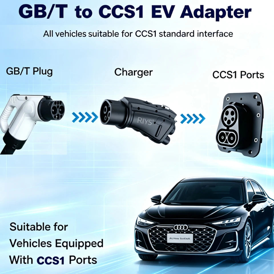 RIYS GB/T‑CCS1 DC Adapter 250A 250KW Fast EV Charger