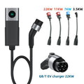RIYS 22KW 32A 휴대용 전기차 충전기 GB/T 충전 박스 전기차 충전기 CEE 소켓 GB 전기차