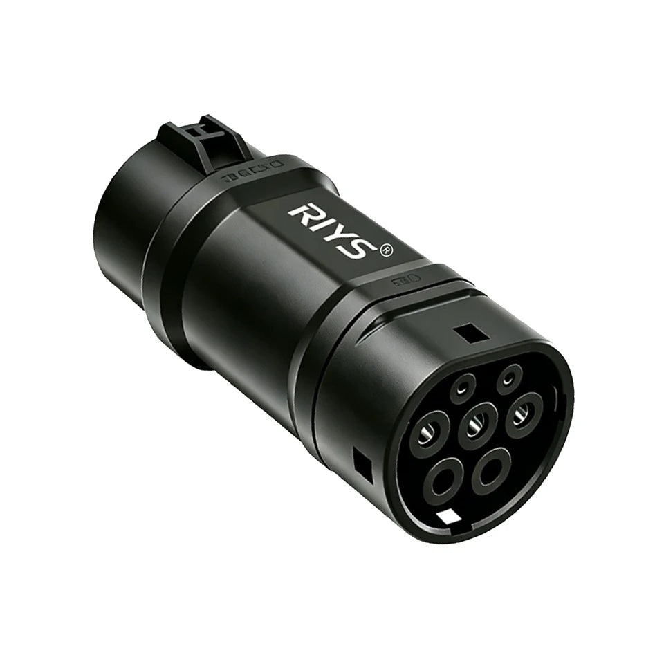 Type1 to Type2 Car Connector AC Adapter 250V 32A Max Fast Charging Electric Vehicle Charging Adapter J1772 to Type2 Charger