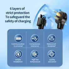 TSL mobile connector 6-50P adapter, suitable for S, 3, X, Y type Isabel 2 EV charger extension connector, 240V output